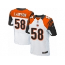 Men's Nike Cincinnati Bengals #58 Carl Lawson Elite White NFL Jersey