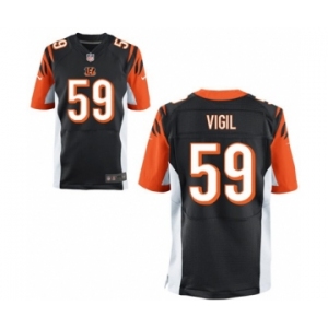 Men's Nike Cincinnati Bengals #59 Nick Vigil Elite Black Team Color NFL Jersey