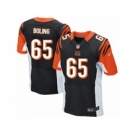 Men's Nike Cincinnati Bengals #65 Clint Boling Elite Black Team Color NFL Jersey