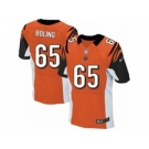 Men's Nike Cincinnati Bengals #65 Clint Boling Elite Orange Alternate NFL Jersey