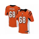 Men's Nike Cincinnati Bengals #68 Kevin Zeitler Elite Orange Alternate NFL Jersey