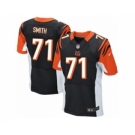 Men's Nike Cincinnati Bengals #71 Andre Smith Elite Black Team Color NFL Jersey