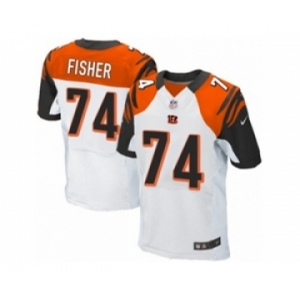 Men's Nike Cincinnati Bengals #74 Jake Fisher Elite White NFL Jersey