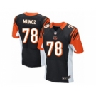 Men's Nike Cincinnati Bengals #78 Anthony Munoz Elite Black Team Color NFL Jersey