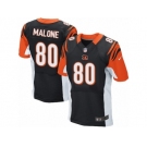 Men's Nike Cincinnati Bengals #80 Josh Malone Elite Black Team Color NFL Jersey