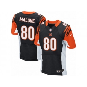 Men's Nike Cincinnati Bengals #80 Josh Malone Elite Black Team Color NFL Jersey