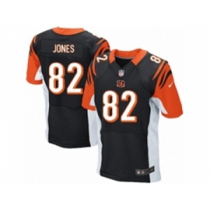 Men's Nike Cincinnati Bengals #82 Marvin Jones Elite Black Team Color NFL Jersey