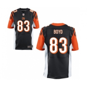 Men's Nike Cincinnati Bengals #83 Tyler Boyd Elite Black Team Color NFL Jersey