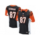 Men's Nike Cincinnati Bengals #87 C.J. Uzomah Elite Black Team Color NFL Jersey