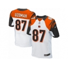 Men's Nike Cincinnati Bengals #87 C.J. Uzomah Elite White NFL Jersey