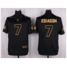 nike Cincinnati Bengals #7 Boomer Esiason Black Pro Line Gold Collection Jersey[Elite]