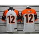 nike nfl jerseys cincinnati bengals #12 sanu white[Elite]