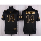 nike nfl jerseys cincinnati bengals #14 dalton black gold collection[Elite]