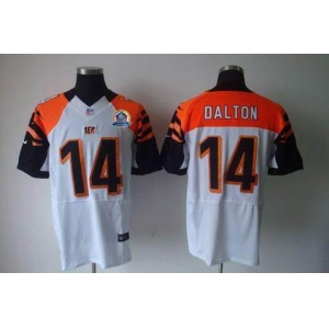 nike nfl jerseys cincinnati bengals #14 dalton white[Elite 50th Patch]