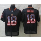 nike nfl jerseys cincinnati bengals #18 green black[Elite USA flag fashion]