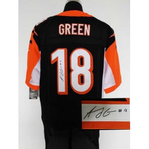 nike nfl jerseys cincinnati bengals #18 green black[Elite signature]