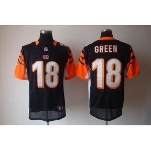 nike nfl jerseys cincinnati bengals #18 green black[elite]