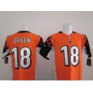 nike nfl jerseys cincinnati bengals #18 green orange[elite]