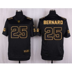 nike nfl jerseys cincinnati bengals #25 bernard black gold collection[Elite]