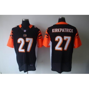 nike nfl jerseys cincinnati bengals #27 kirkpatrick black[elite]