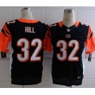 nike nfl jerseys cincinnati bengals #32 hill black[Elite][hill]