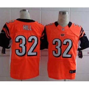 nike nfl jerseys cincinnati bengals #32 hill orange[Elite][hill]