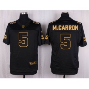 nike nfl jerseys cincinnati bengals #5 mccarron black gold collection[Elite]