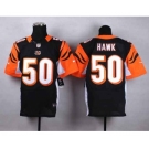 nike nfl jerseys cincinnati bengals #50 hawk black[Elite]