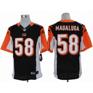 nike nfl jerseys cincinnati bengals #58 maualuga black[Elite]