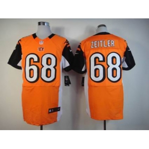 nike nfl jerseys cincinnati bengals #68 zeitler orange[Elite]