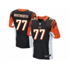 nike nfl jerseys cincinnati bengals #77 andrew whitworth black[Elite]