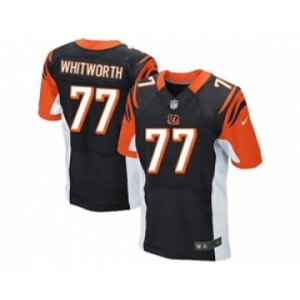 nike nfl jerseys cincinnati bengals #77 andrew whitworth black[Elite]