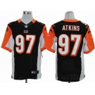 nike nfl jerseys cincinnati bengals #97 atkins black[Elite]