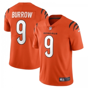 Cincinnati Bengals #9 Joe Burrow Orange Color 2021 NFL Draft Vapor Limited Jersey