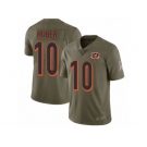 Men Nike Cincinnati Bengals #10 Kevin Huber Limited Olive 2017 Salute to Service NFL Jersey