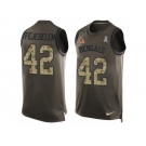 Men Nike Cincinnati Bengals #42 Clayton Fejedelem Limited Green Salute to Service Tank Top NFL Jersey