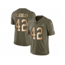 Men Nike Cincinnati Bengals #42 Clayton Fejedelem Limited Olive Gold 2017 Salute to Service NFL Jersey