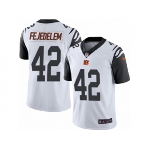 Men Nike Cincinnati Bengals #42 Clayton Fejedelem Limited White Rush Vapor Untouchable NFL Jersey