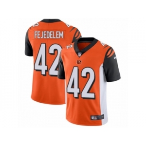 Men Nike Cincinnati Bengals #42 Clayton Fejedelem Orange Alternate Vapor Untouchable Limited Player NFL Jersey