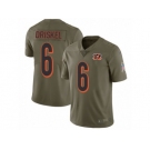 Men Nike Cincinnati Bengals #6 Jeff Driskel Limited Olive 2017 Salute to Service NFL Jersey