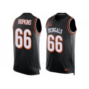 Men Nike Cincinnati Bengals #66 Trey Hopkins Limited Black Player Name & Number Tank Top NFL Jersey