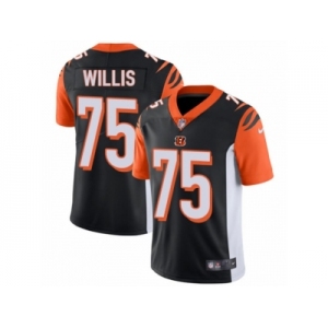 Men Nike Cincinnati Bengals #75 Jordan Willis Black Team Color Vapor Untouchable Limited Player NFL Jersey