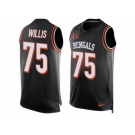 Men Nike Cincinnati Bengals #75 Jordan Willis Limited Black Player Name & Number Tank Top NFL Jersey