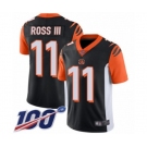 Men's Cincinnati Bengals #11 John Ross Black Team Color Vapor Untouchable Limited Player 100th Season Football Jersey