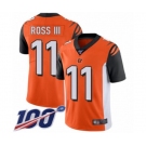 Men's Cincinnati Bengals #11 John Ross Orange Alternate Vapor Untouchable Limited Player 100th Season Football Jersey