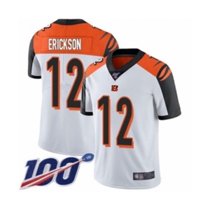 Men's Cincinnati Bengals #12 Alex Erickson White Vapor Untouchable Limited Player 100th Season Football Jersey