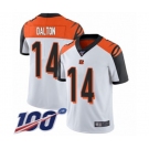 Men's Cincinnati Bengals #14 Andy Dalton White Vapor Untouchable Limited Player 100th Season Football Jersey