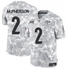 Men's Cincinnati Bengals #2 Evan McPherson 2024 F.U.S.E Arctic Camo Salute To Service Limited Stitched Football Jersey