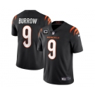 Men's Cincinnati Bengals 2022 #9 Joe Burrow Black With 3-star C Patch Vapor Limited Stitched NFL Jersey