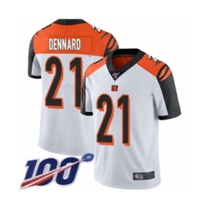 Men's Cincinnati Bengals #21 Darqueze Dennard White Vapor Untouchable Limited Player 100th Season Football Jersey